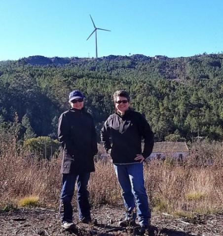 Rebecca Barthelmie, left, and Sara Pryor, shown here conducting wind research in 2017, are part of an academic group that proposes creating an energy-water corridor for the U.S.-Mexico border. 