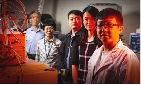 1 / 1Left to right: Distinguished Professor Shi Xue-Dou, Distinguished Professor Huakun Liu, Associate Professor Shu-Lei Chou, Dr Yunxiao Wang and Mr Zichao Yan from the Institute for Superconducting and Electronic Materials, University of Wollongong. Credit: Paul Jones, University of Wollongong