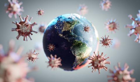 Coronavirus and world concept illustration (stock image). Credit: © Photocreo Bednarek / stock.adobe.com